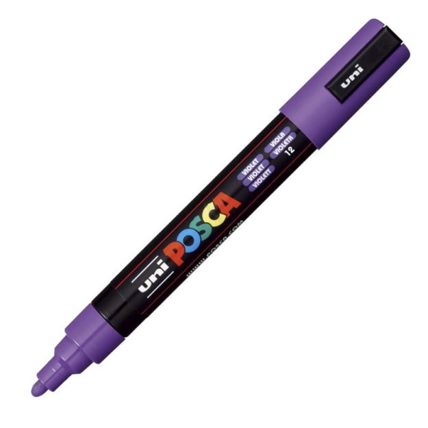 UNI - MARKER POSCA PC-5M - FIOLETOWY 12