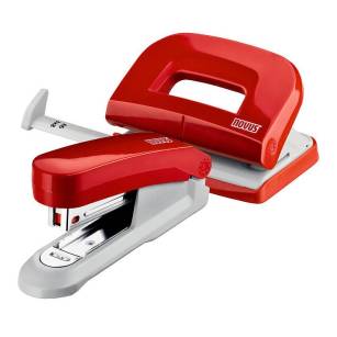 NOVUS - ZES ZSZYWACZ E15 + DZIURKACZ E210 - CZERWO