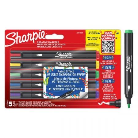 SHARPIE - MARKER AKRYLOWY - 5 KOLORÓW