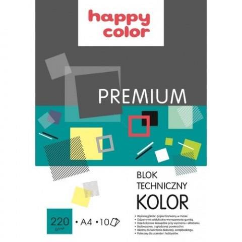 HAPPY COLOR - BLOK TECHNICZNY A4 KOLOR 220g - 10K