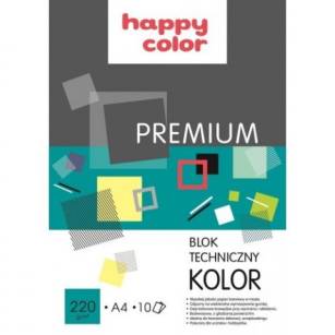 HAPPY COLOR - BLOK TECHNICZNY A4 KOLOR 220g - 10K