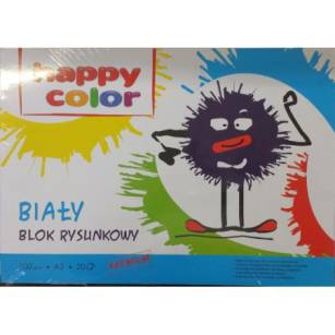 HAPPY COLOR - BLOK RYSUNKOWY A3 BIAŁY 100g - 10k