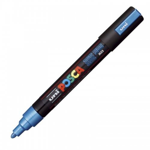 UNI - MARKER POSCA PC-5M - METALICZNY NIEBIESK M33