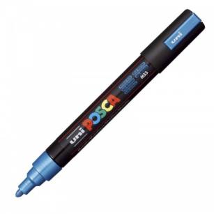 UNI - MARKER POSCA PC-5M - METALICZNY NIEBIESK M33