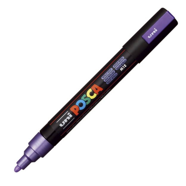 UNI - MARKER POSCA PC-5M - METALICZNY FIOLETOW M12