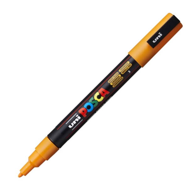 UNI - MARKER POSCA PC-3M - CIEMNO ŻÓŁTY 3