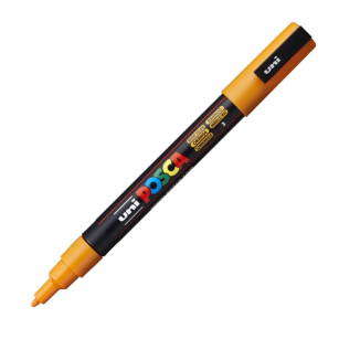 UNI - MARKER POSCA PC-3M - CIEMNO ŻÓŁTY 3