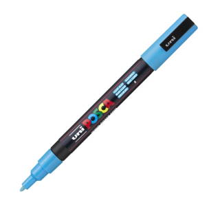 UNI - MARKER POSCA PC-3M - JASNO NIEBIESKI 8