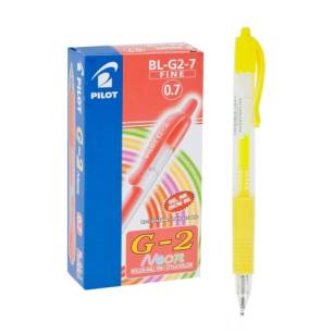 PILOT - DŁUGOPIS ŻEL - G2 - BL-G2-7 - 0,7 - NEON Ż