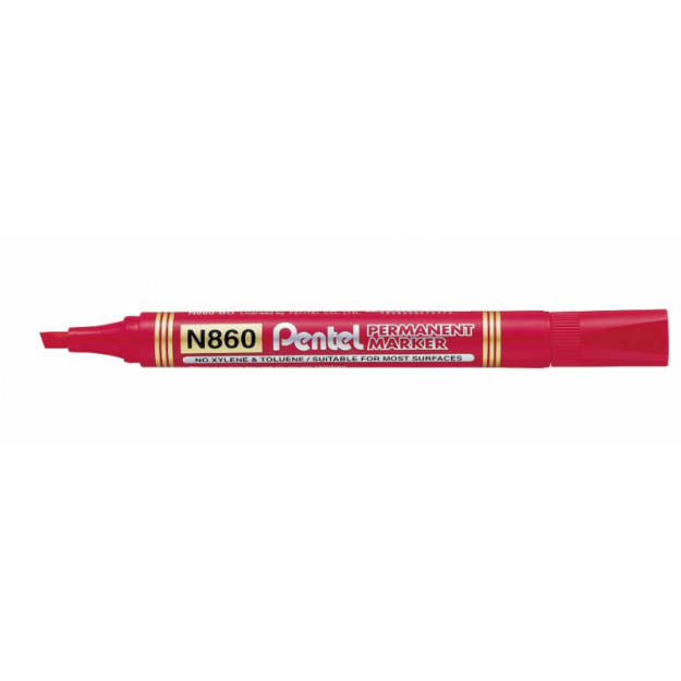 PENTEL - MARKER PERNAMENTNY - Ś/K - N860 - CZERWON