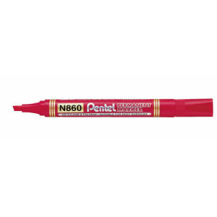 PENTEL - MARKER PERNAMENTNY - Ś/K - N860 - CZERWON