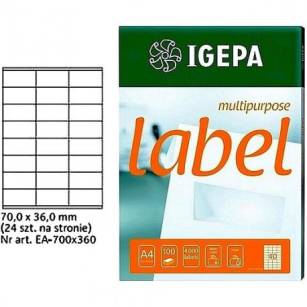 IGEPA - ETYKIETA SAMOPRZYLEPNA  70*36  100szt