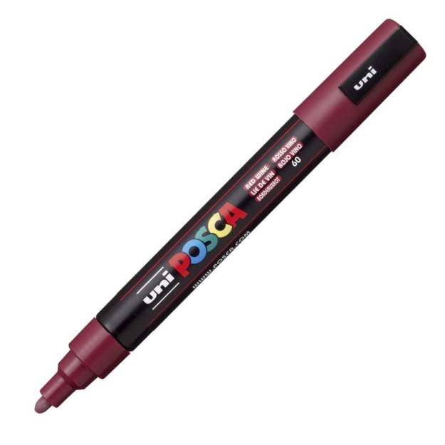 UNI - MARKER POSCA PC-5M - CIEMNO CZEROWNY 60
