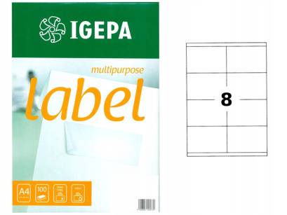 IGEPA - ETYKIETA SAMOPRZYLEPNA  105*70  100szt