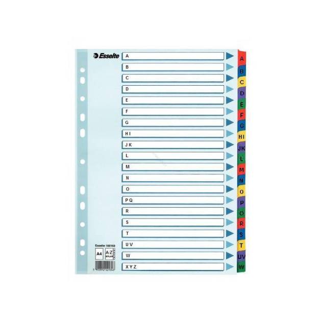 ESSELTE - PRZEKŁADKI A4 - A-Z - 100166